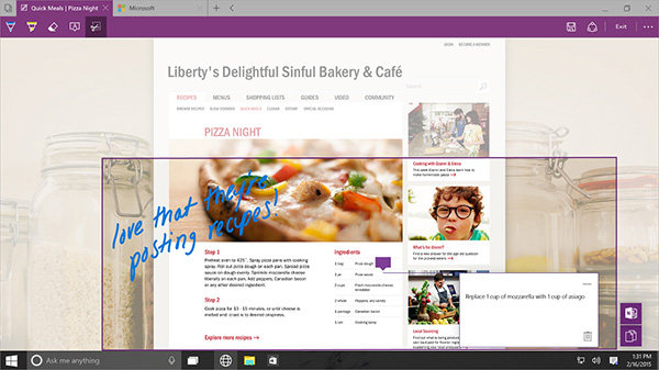 全新瀏覽器「 Project Spartan」讓瀏覽器提供個人化服務