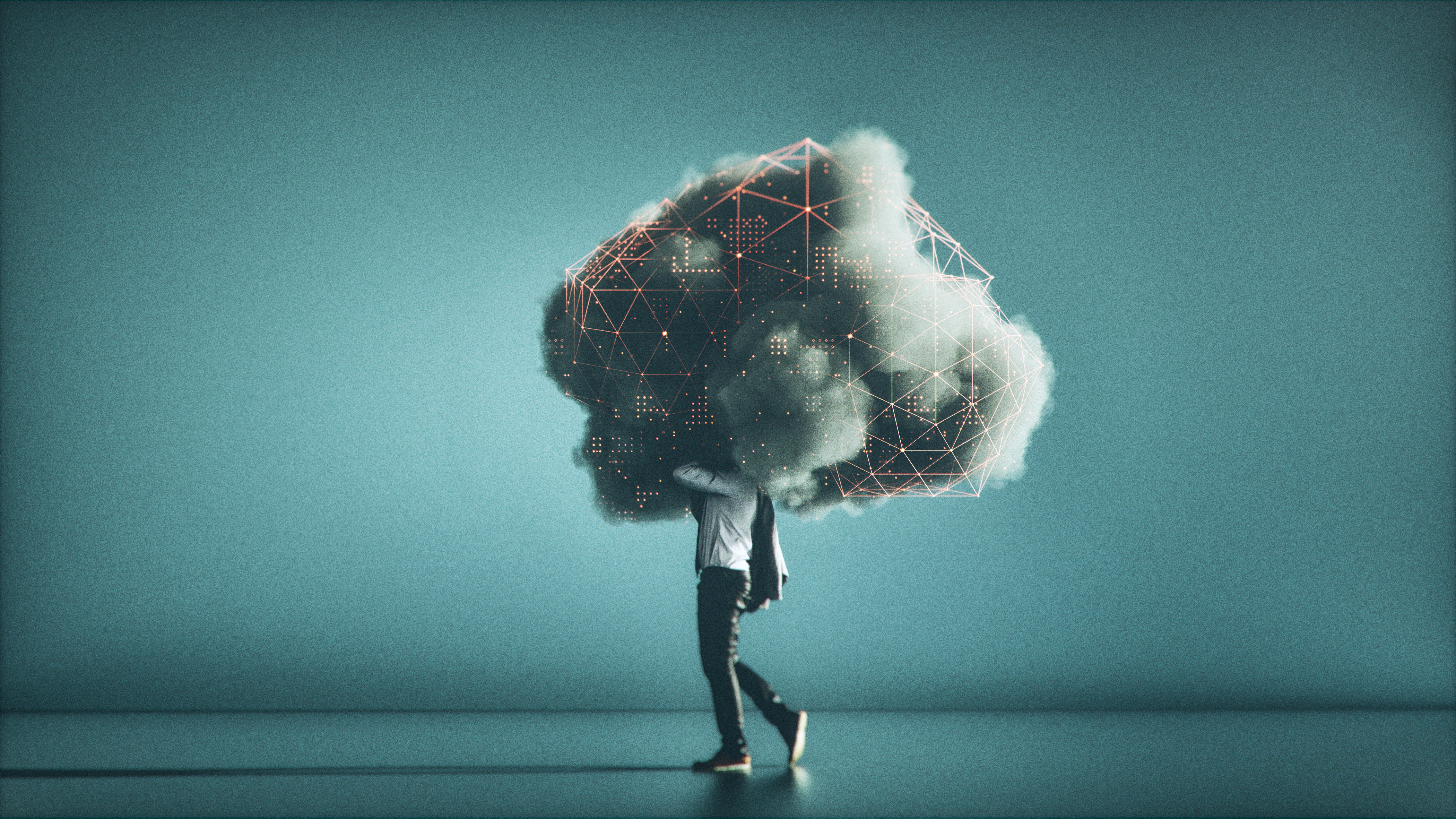 Cloud with person