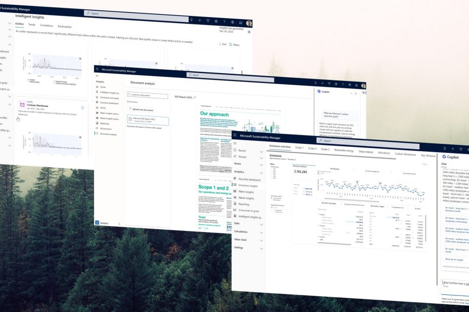 New data and AI solutions in Microsoft Cloud for Sustainability help move organizations from pledges to progress 