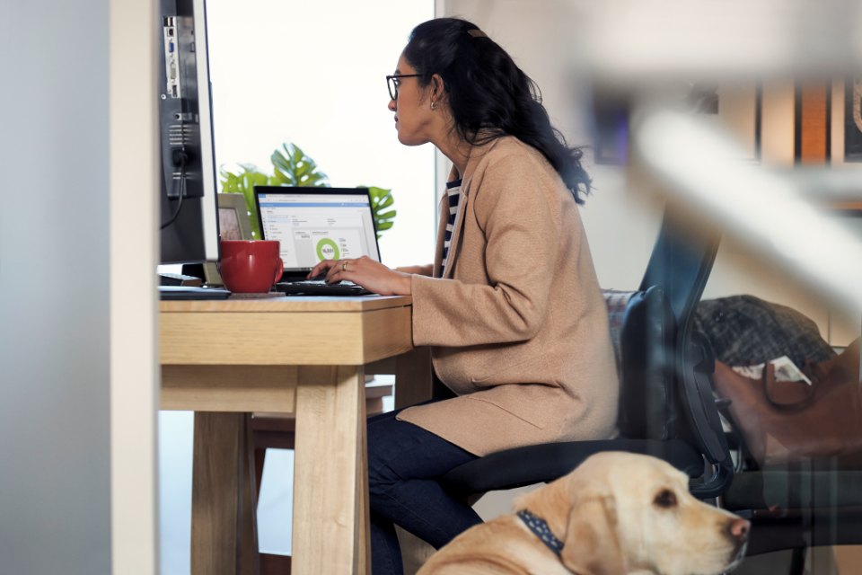 woman at desk