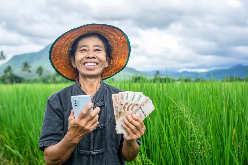 woman in field