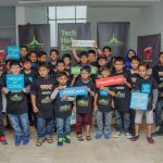 Hour of Code with children at Cyberview