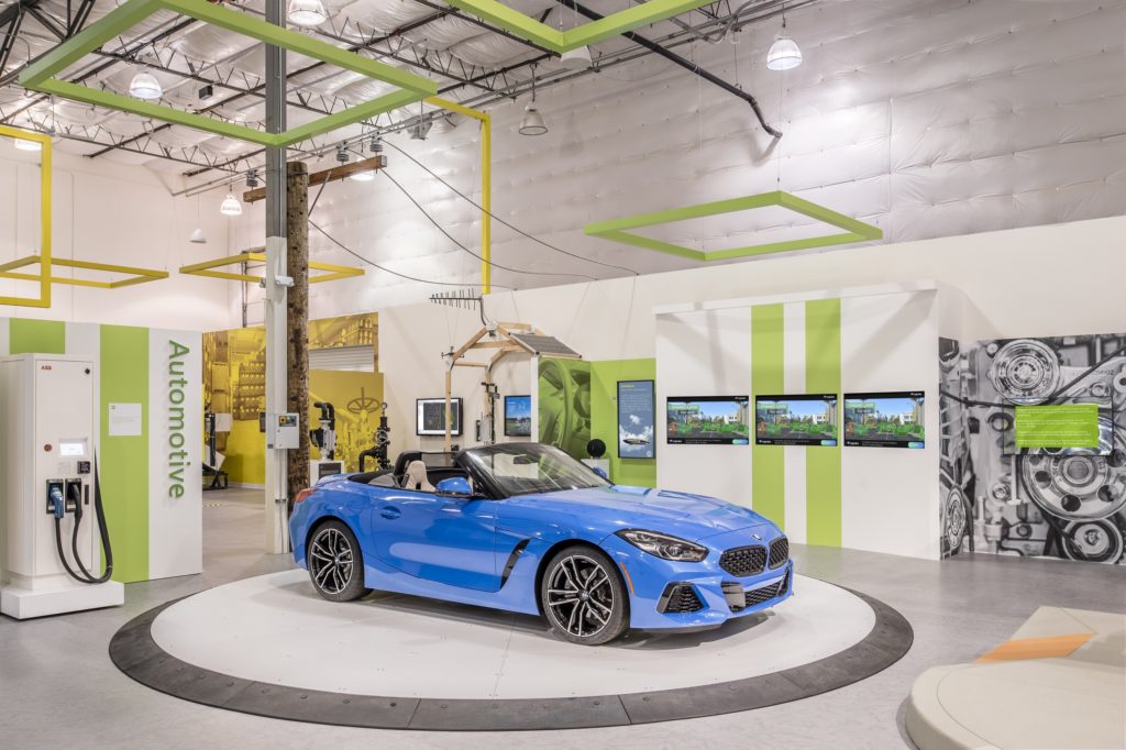 a photo of a blue bmw car