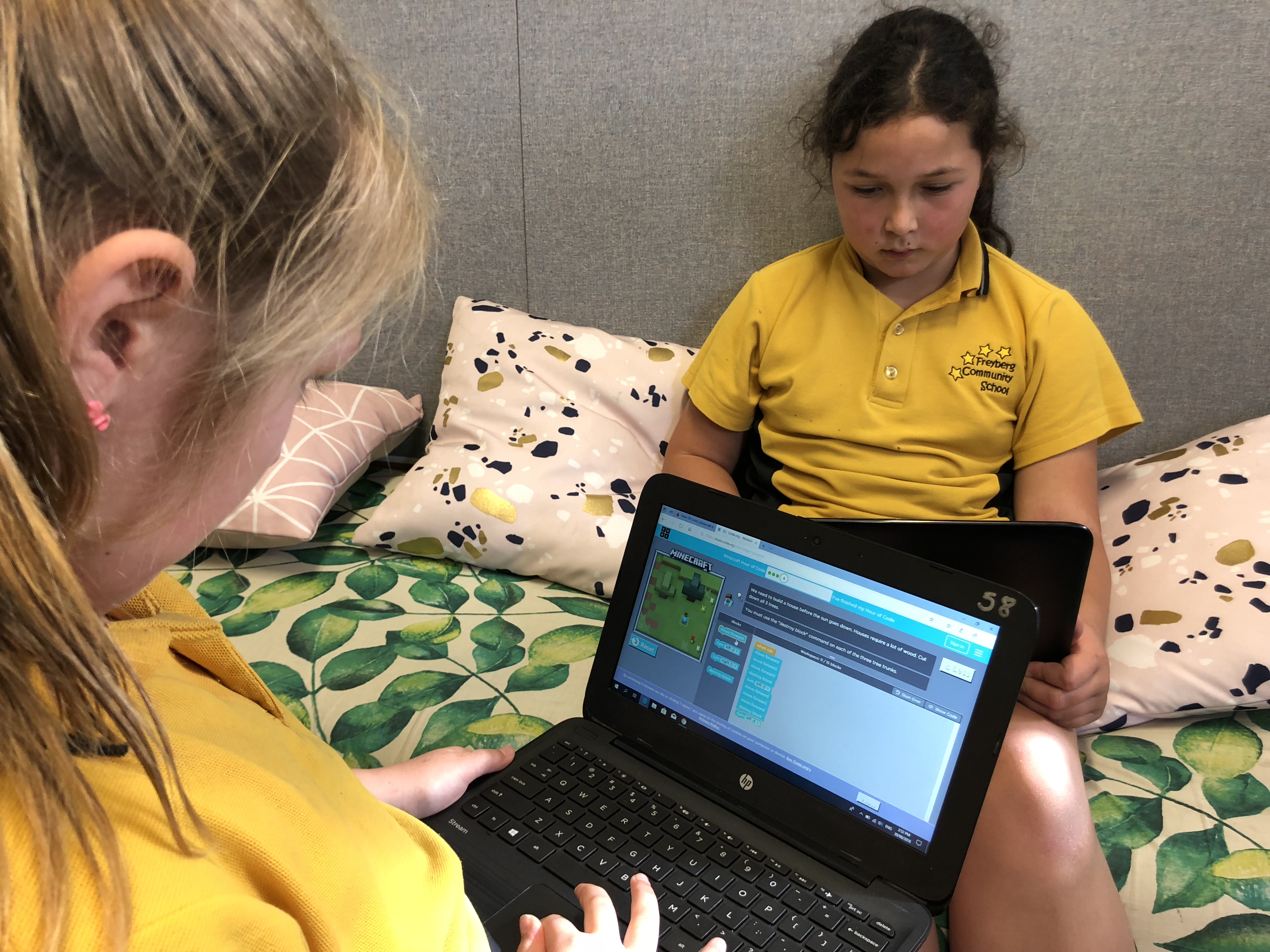 Freyberg Students Working on their devices, operating on Cloud