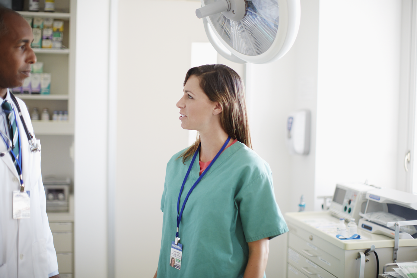 Medical staff interacting and using machine learning to enable better patient care