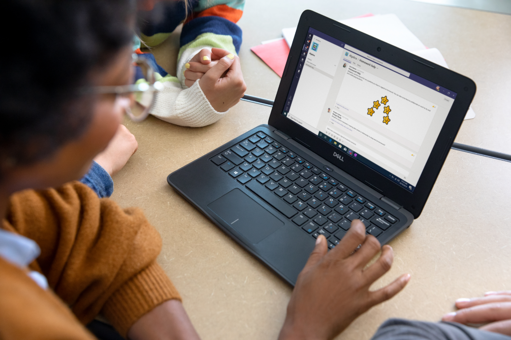 Student working on a Laptop
