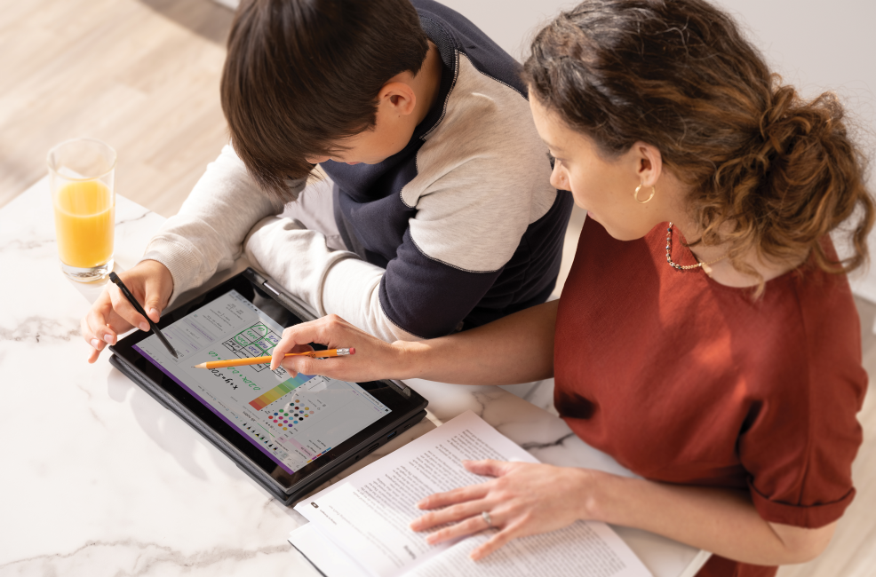 Children using a device