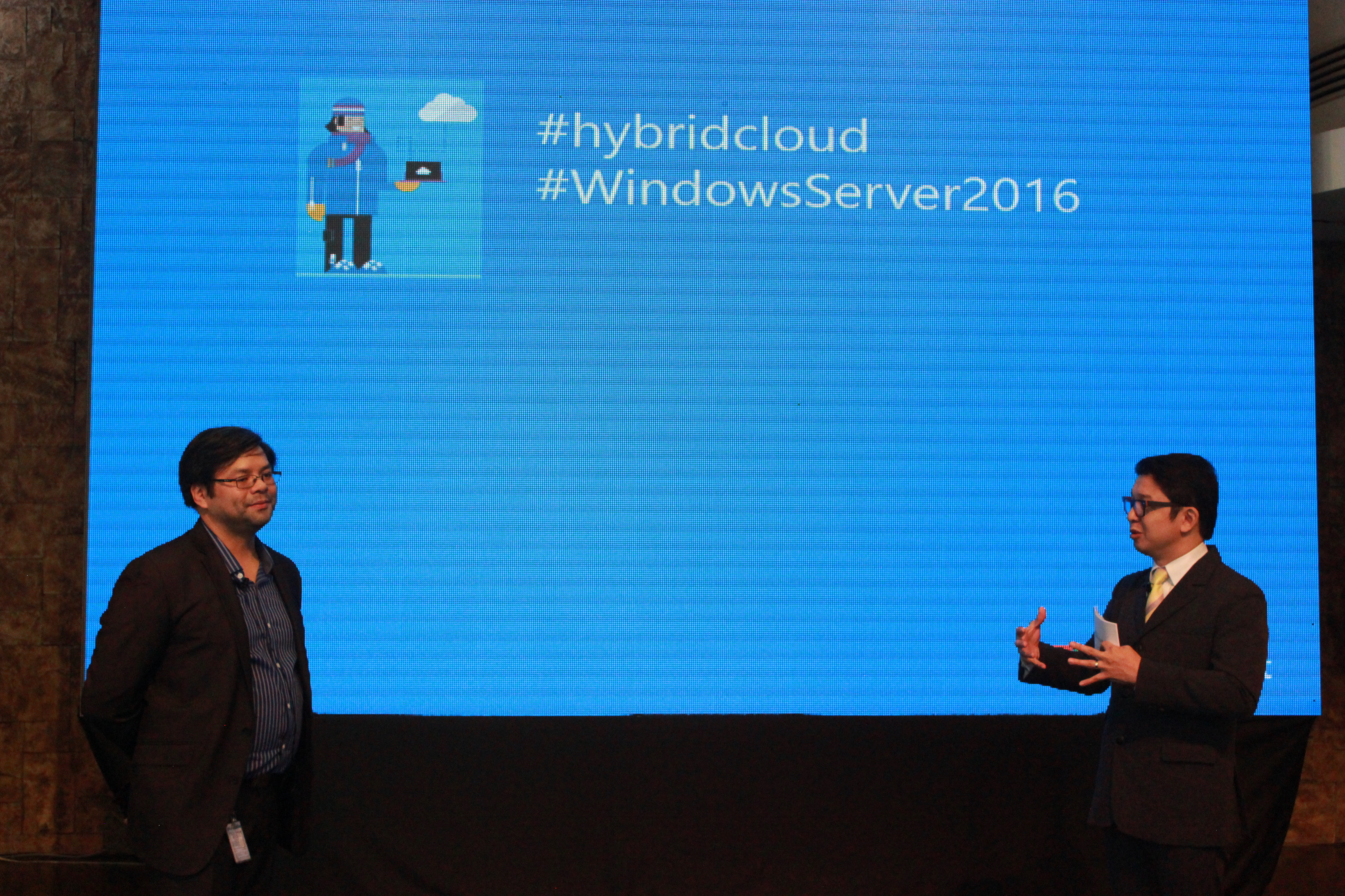 Herns Hermida, Cloud and Enterprise Lead of Microsoft Philippines speaks about the importance of Hybrid Cloud for businesses to host and entrepreneur RJ Ledesma