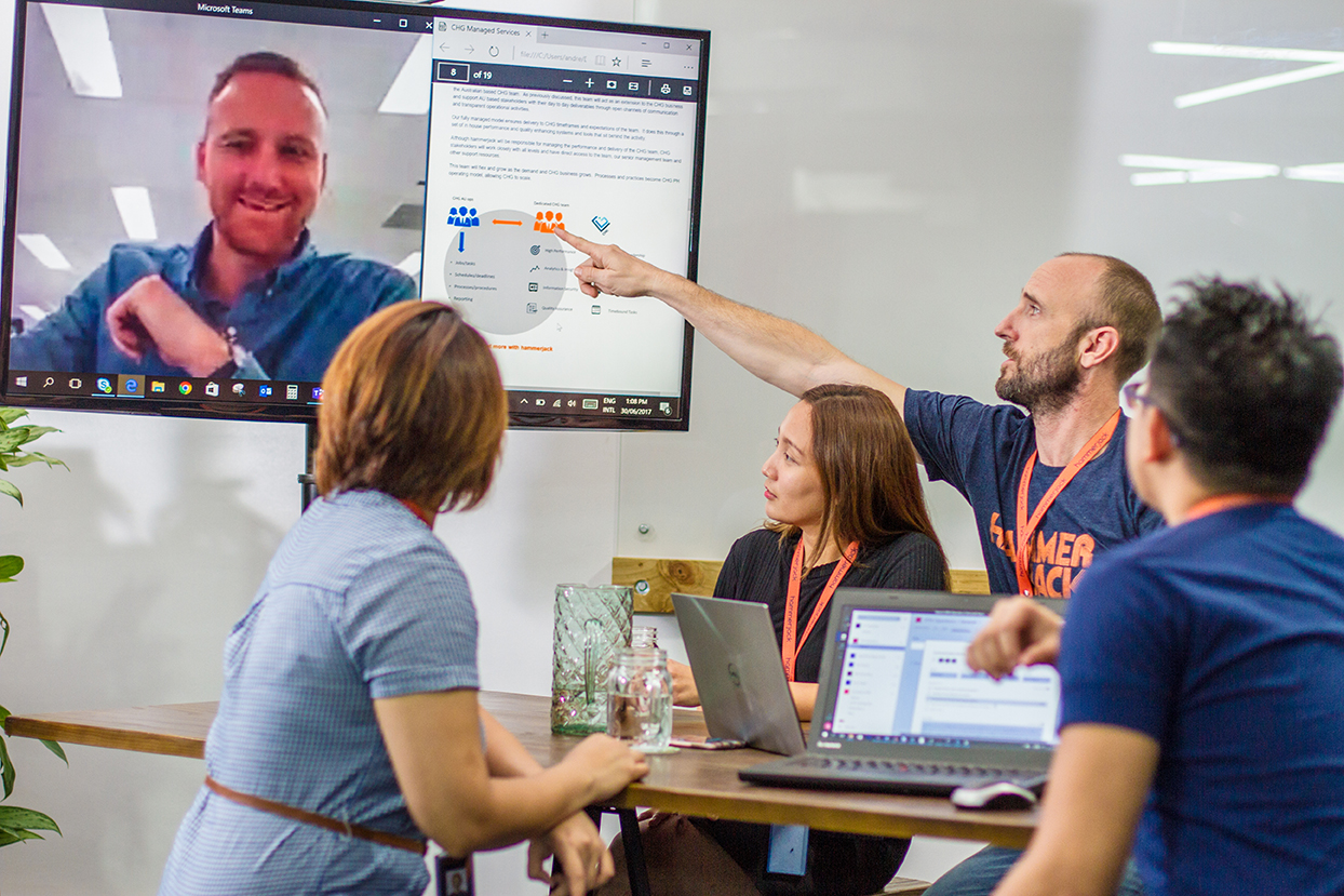 Hammerjack, an PH-based BPO, delivers fully managed services to Australian SMEs. Here it shows how it uses Microsoft Teams for collaboration