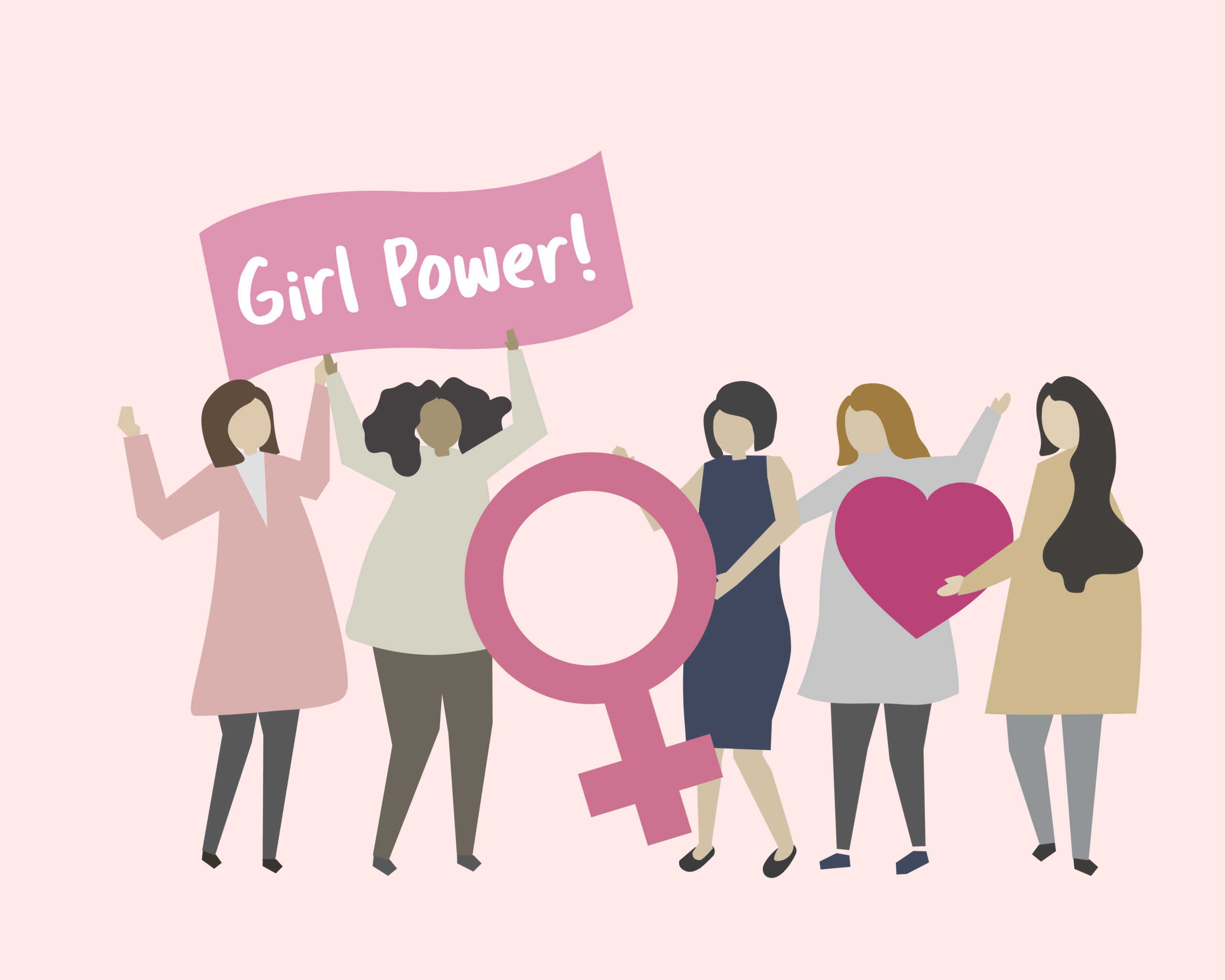 Graphic showing icons of women
