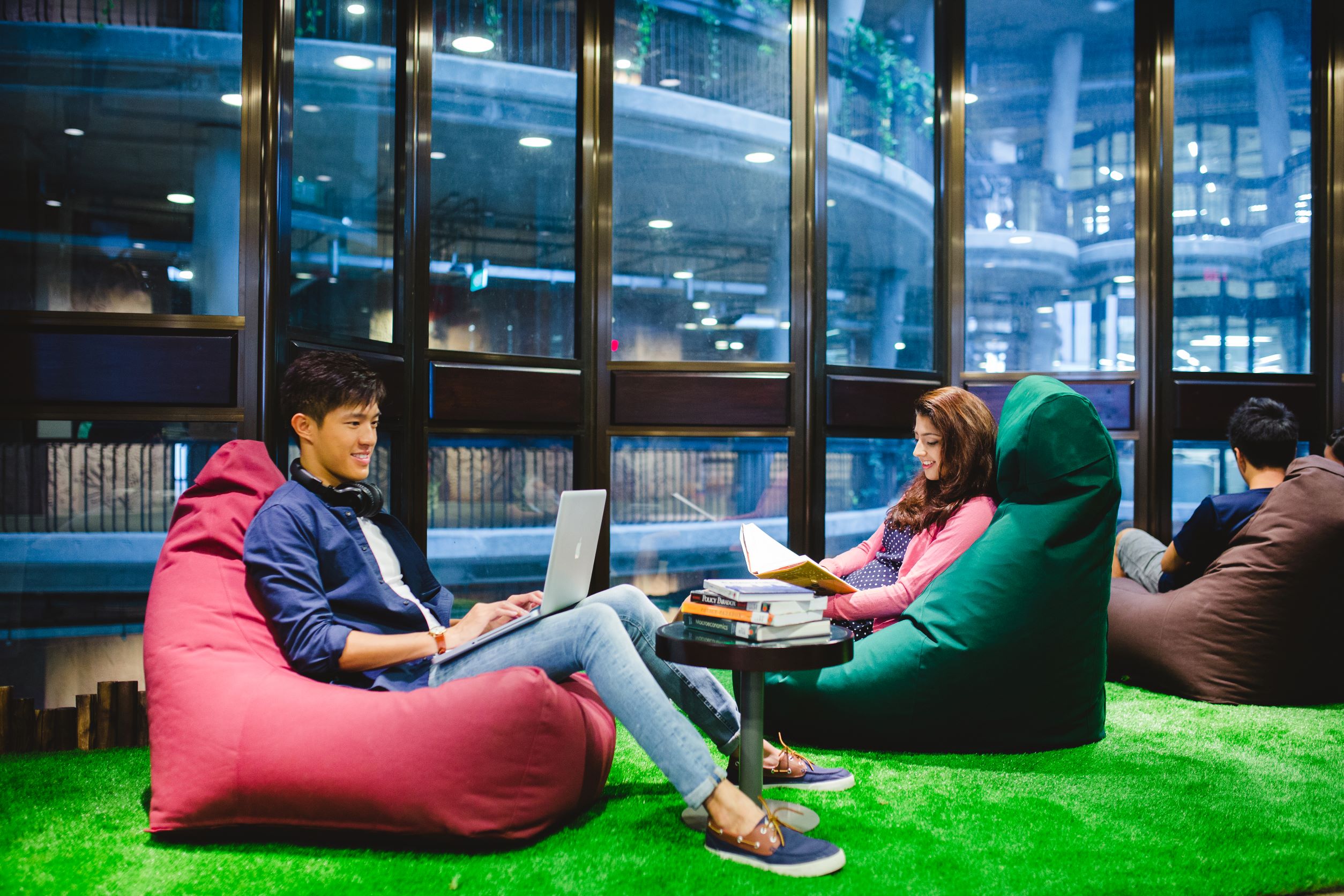 students studying