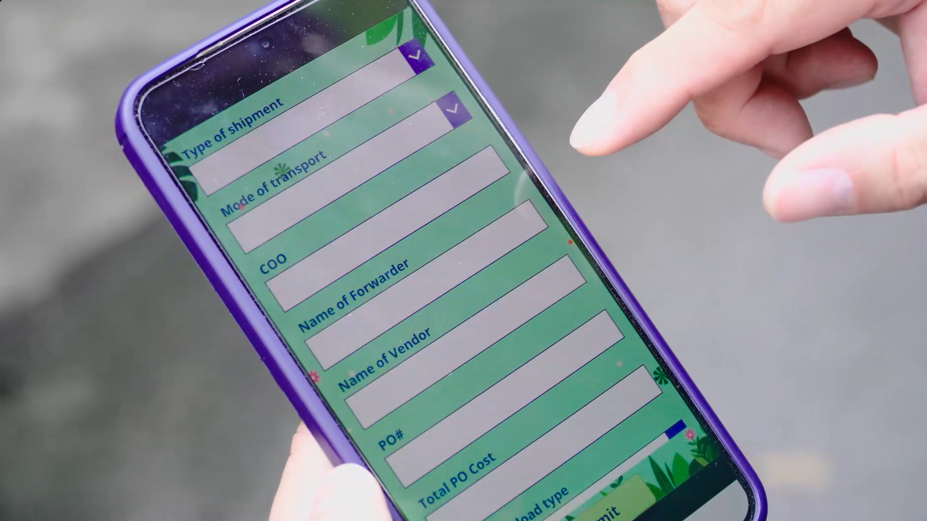 person using smartphone app