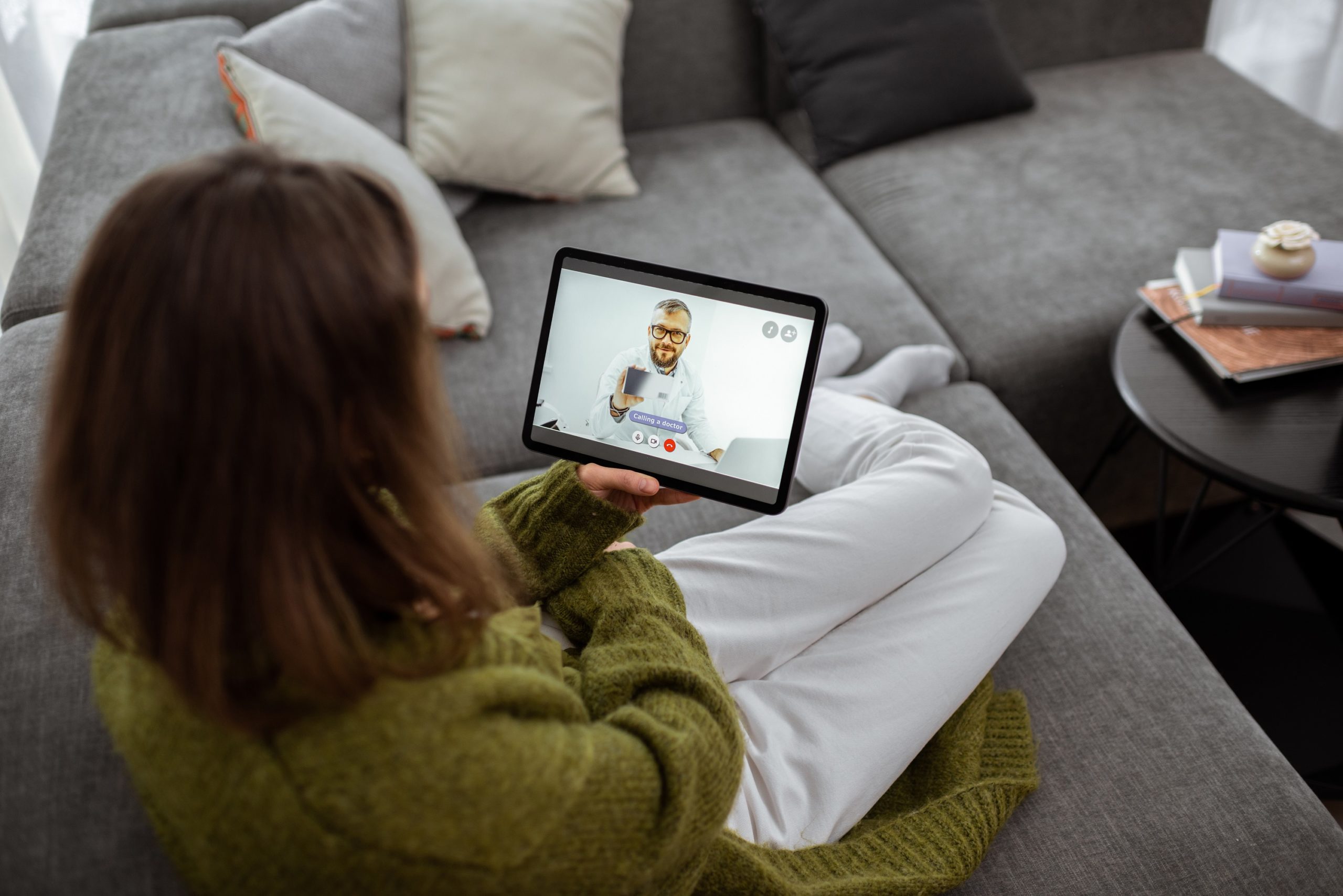 Doctors appointment at home with technology