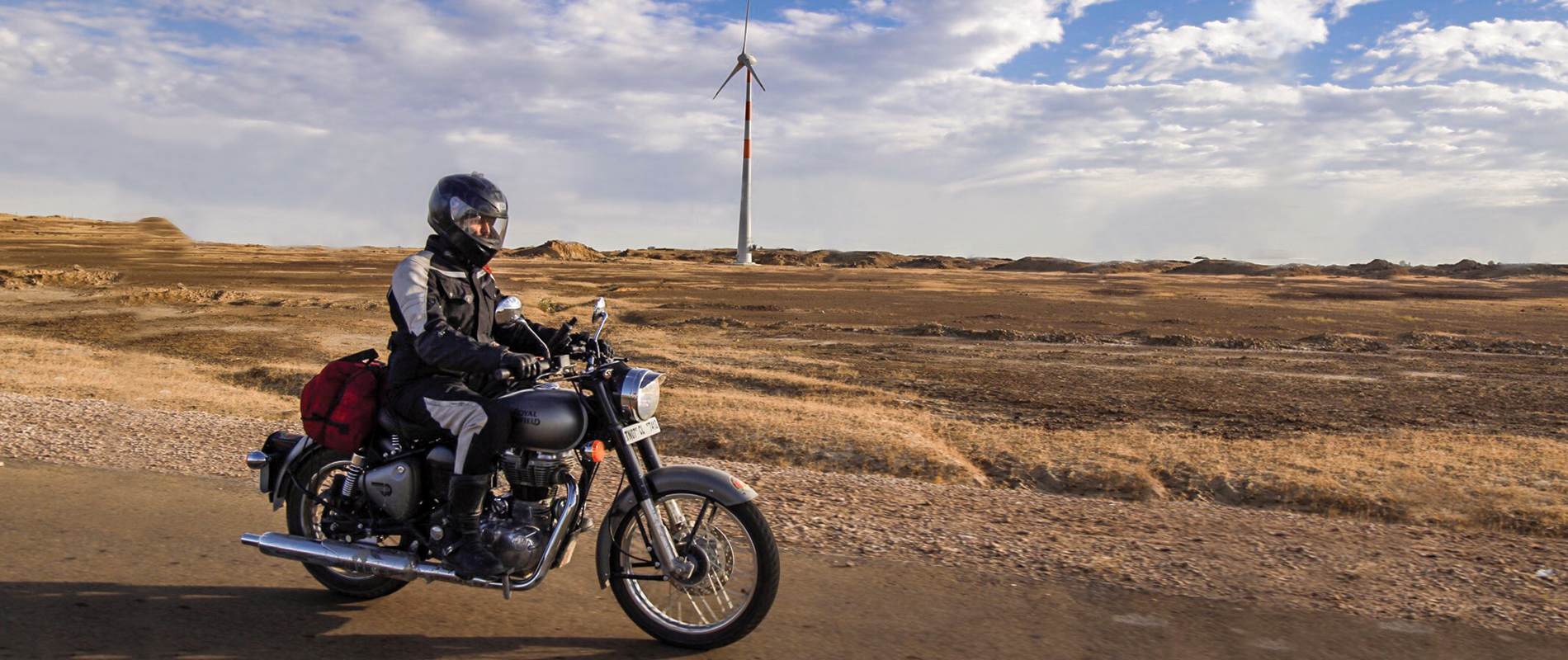 A person riding a bike