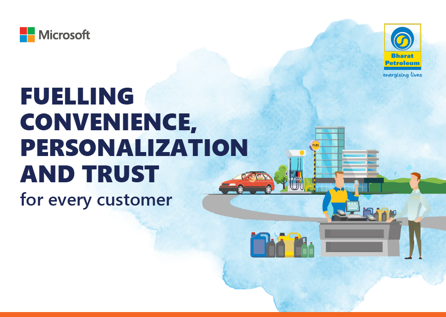 An image showing Microsoft and BPCL logos