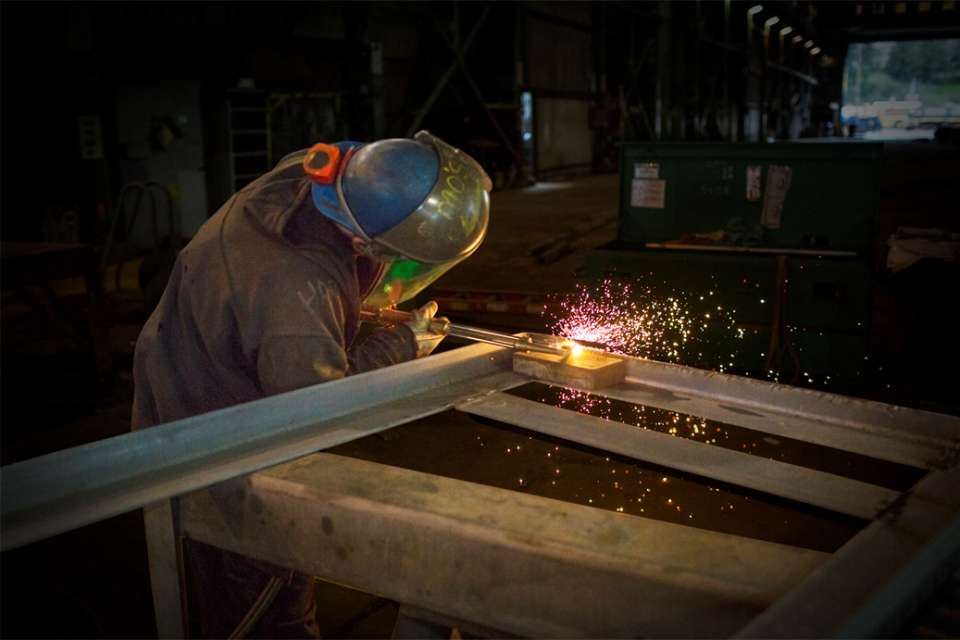 A construction worker on site
