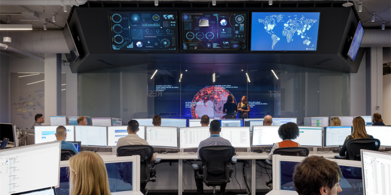 people working in an office