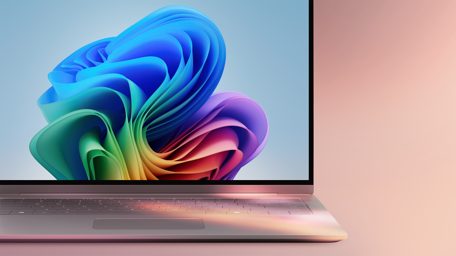 A laptop with Windows 11 bloom