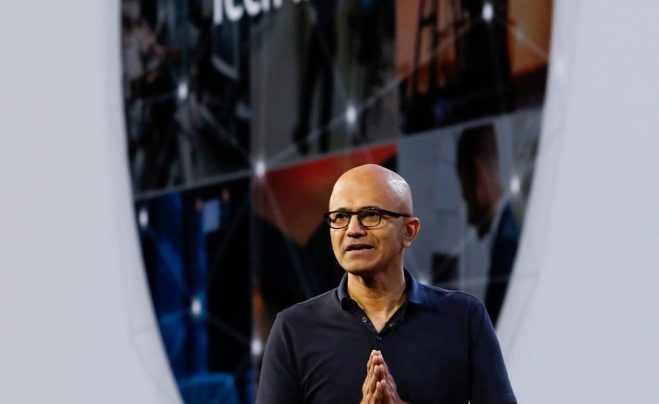 Руководитель Microsoft Сатья Наделла на Microsoft Ignite 2018