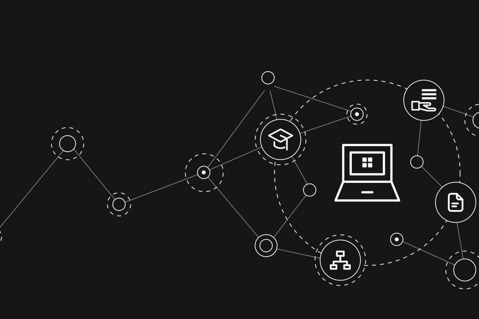 Иллюстрация с обложки нового каталога ИТ-решений Microsoft для вузов с примерами успешных внедрений, способствующих достижению приоритетных целей развития вуза