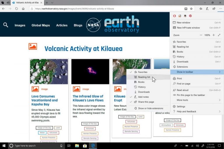 Настраивайте панель инструментов для Microsoft Edge