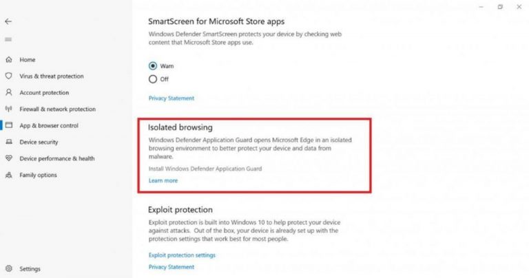 Скриншот Изолированный браузинг