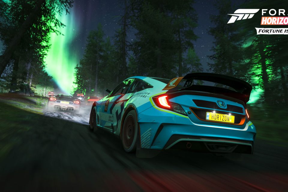 Снимок экрана дополнения Fortune Island для игры Forza Horizon 4