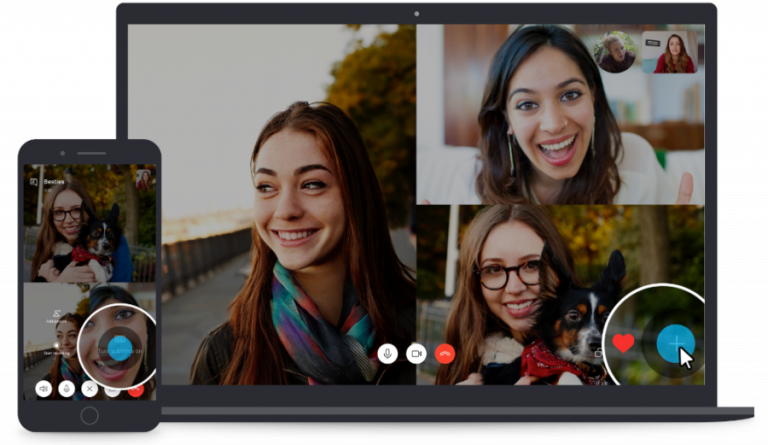 «живые» подписи и субтитры в Skype на экранах разных устройств
