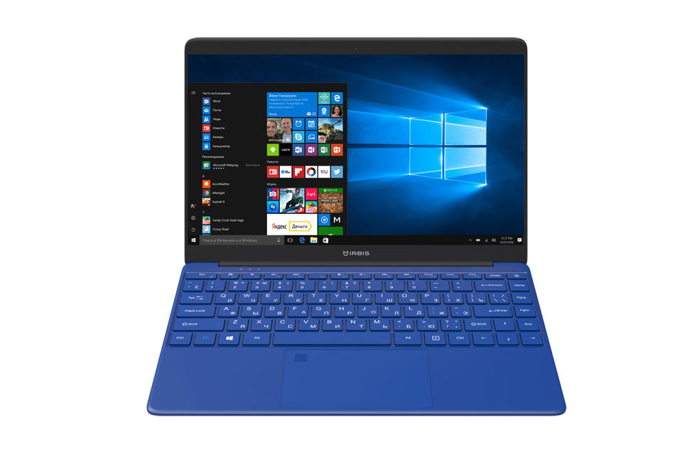 ноутбук IRBIS NB245 Pro синего цвета