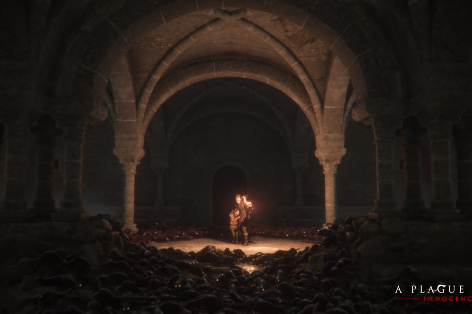 Снимок экрана: сцена из игры A Plague Tale: Innocence