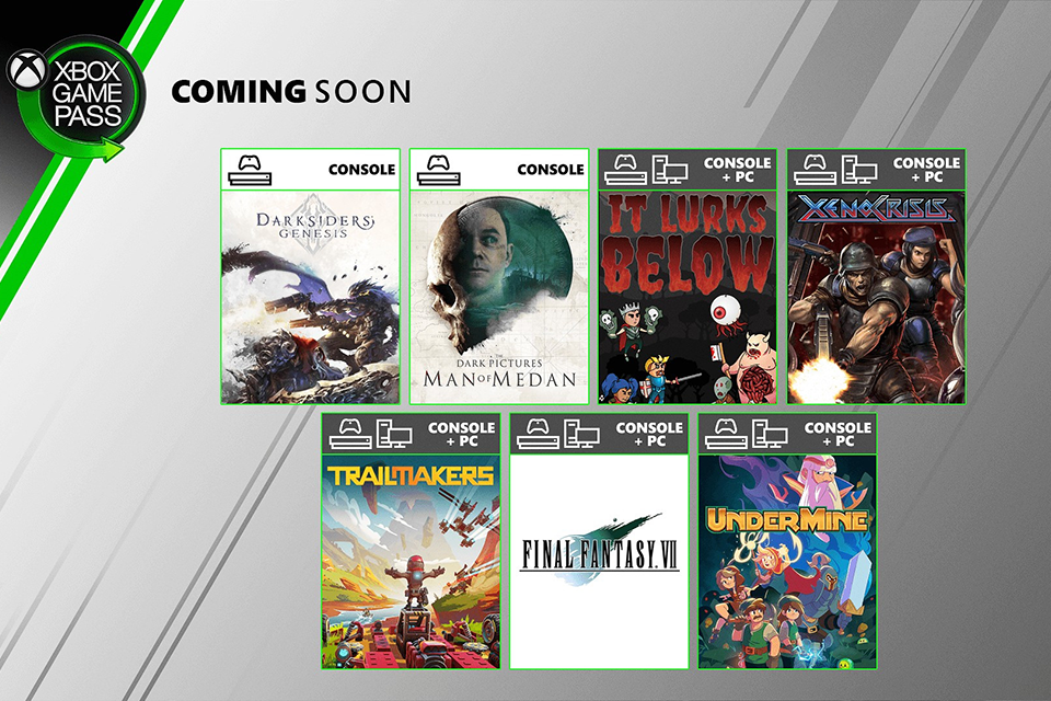 Обложки Final Fantasy VII HD, Darksiders: Genesis и ещё нескольких игр, которые пополнят каталог Xbox Game Pass в августе