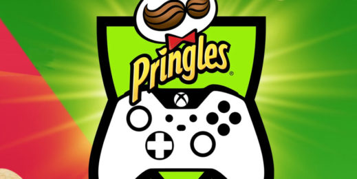 На фоне логотипа Pringles - контроллер с лого Xbox