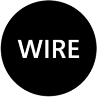 Черная круглая кнопка WIRE
