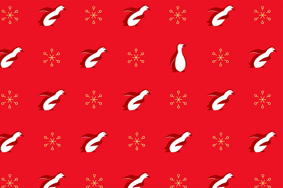 Новогодний фон в Microsoft Teams