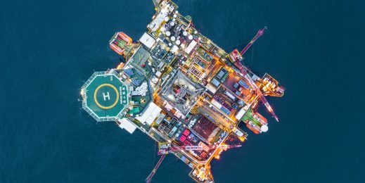 морская платформа газпромнефть вид сверху