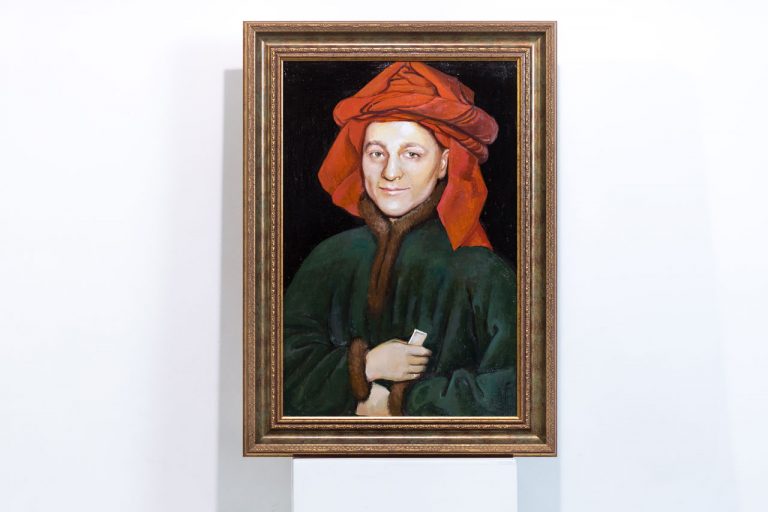 Стример VooDoosh в образе итальянского предпринимателя Джованни Арнольфини