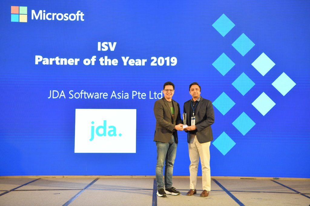 Executives in award presentation