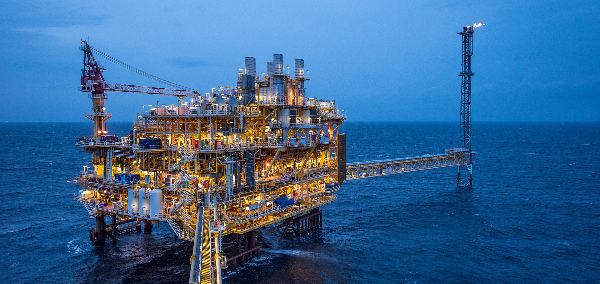 oil extraction platform in the ocean