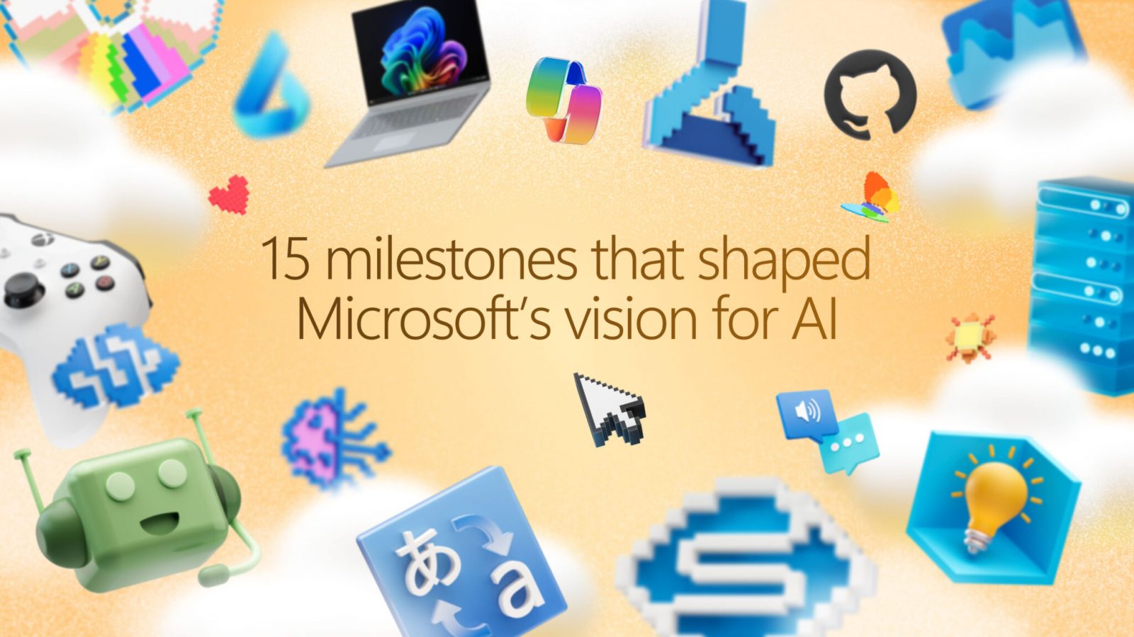 マイクロソフトの AI ビジョンを形作った 15 のマイルストーン