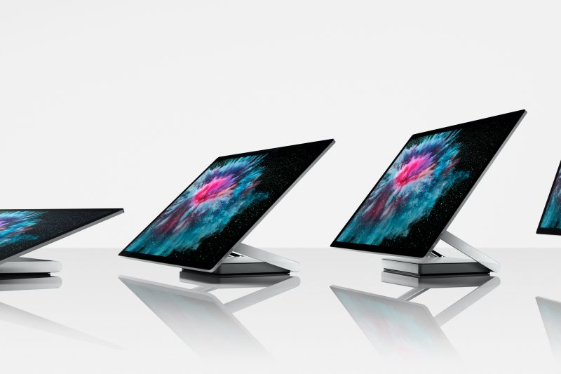 Use Surface Studio 2 in Desktop Mode or Studio Mode in a modern executive office or easily transform it into a digital drafting table.