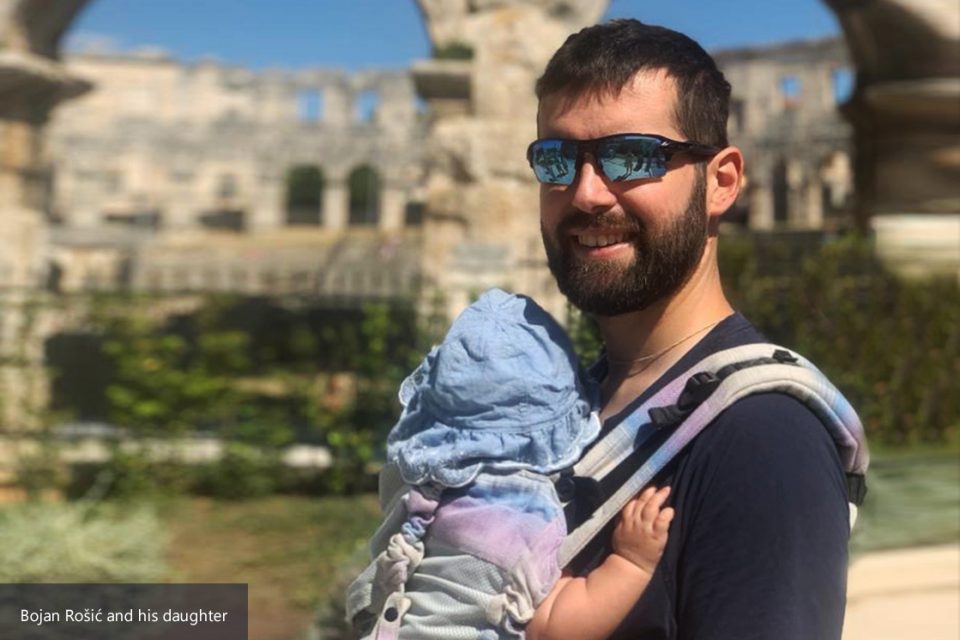 Bojan Rošić and his daughter