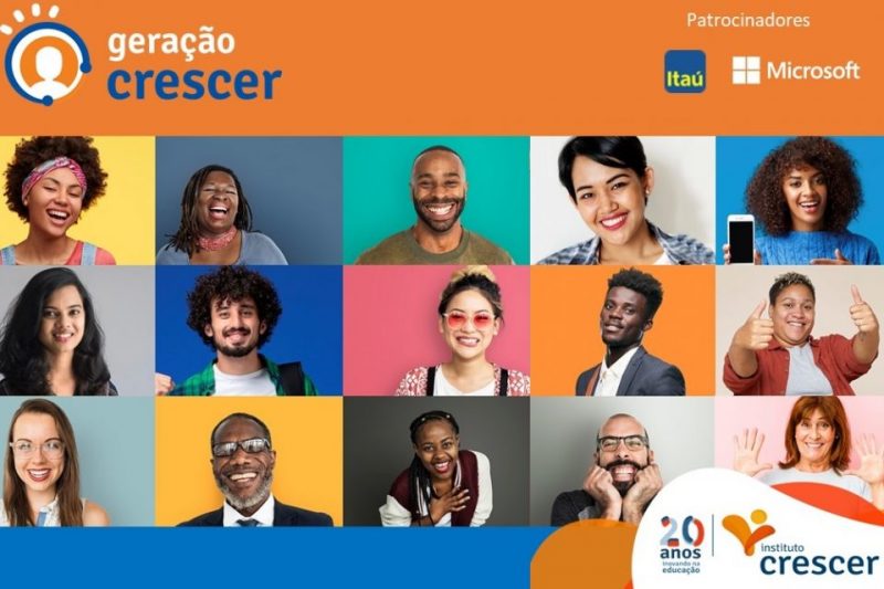 pessoas em fundos coloridos