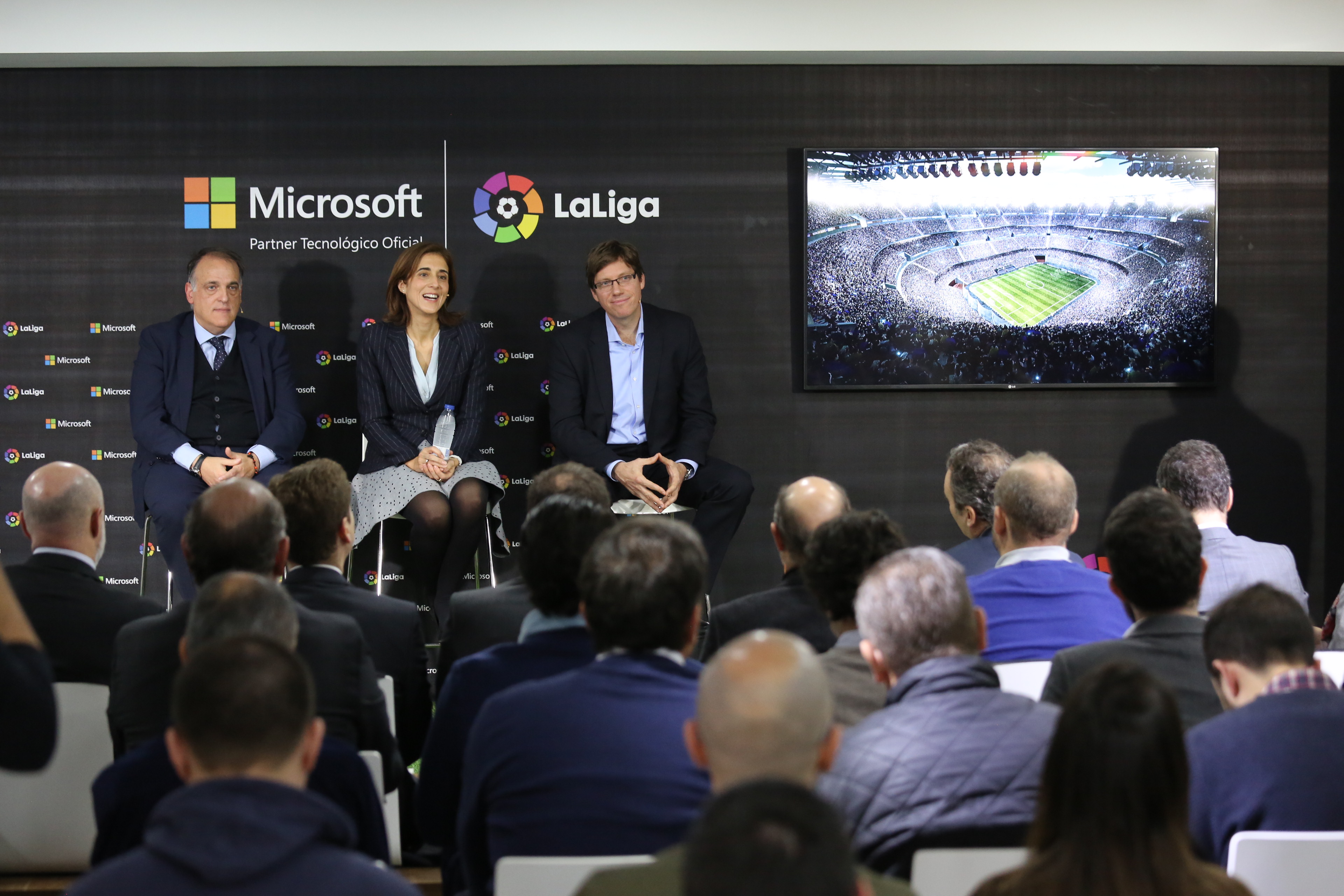 Presentación de acuerdo entre Microsoft y LaLiga