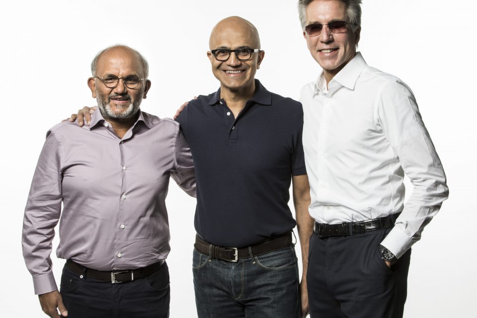 Shantanu Narayen, Satya Nadella y Bill McDermott