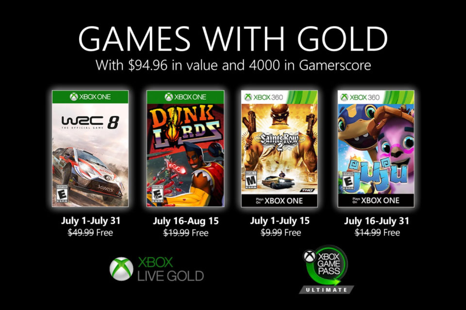 Games with Gold de julio de 2020