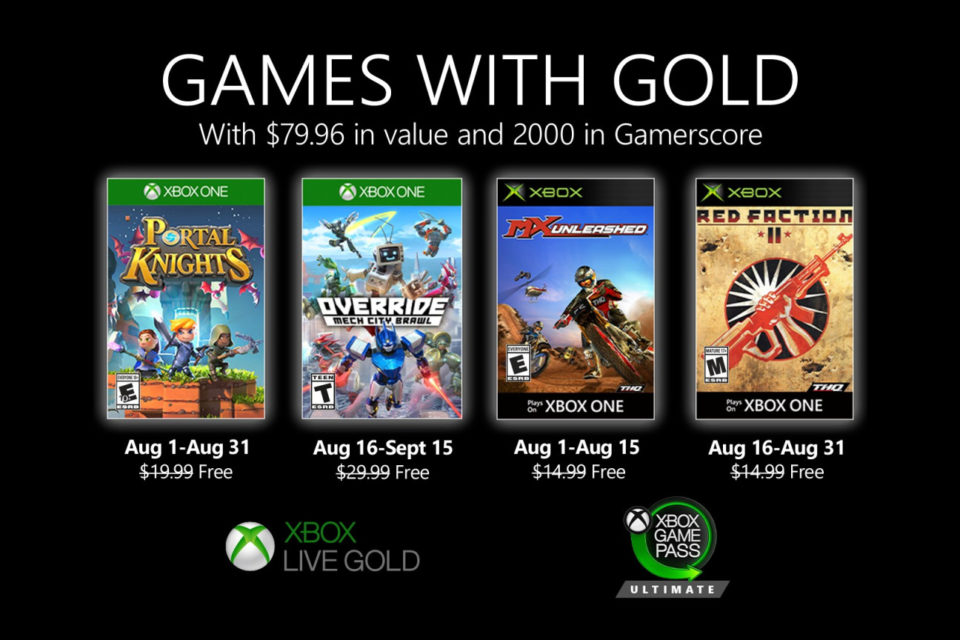 Games with Gold de agosto de 2020