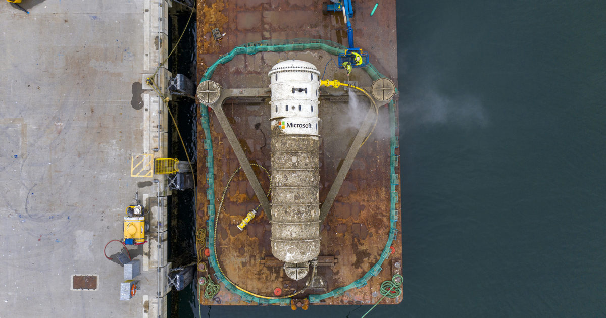 Project Natick, Vessel retrieval Stromness, Orkney. Microsoft - Tuesday 7th to Wednesday 15th of July 2020