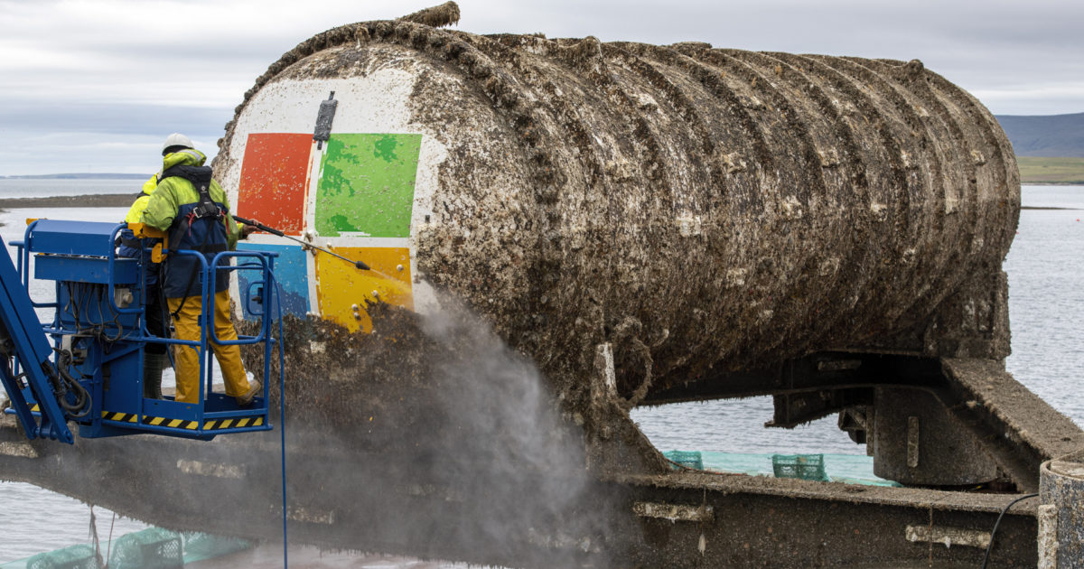 Project Natick, Vessel retrieval Stromness, Orkney. Microsoft - Tuesday 7th to Wednesday 15th of July 2020
