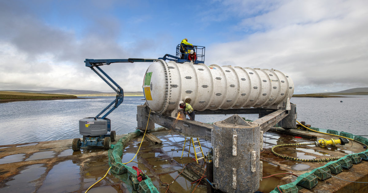 Project Natick, Vessel retrieval Stromness, Orkney. Microsoft - Tuesday 7th to Wednesday 15th of July 2020