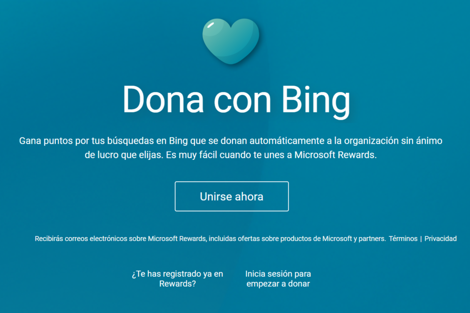 Give with Bing en España